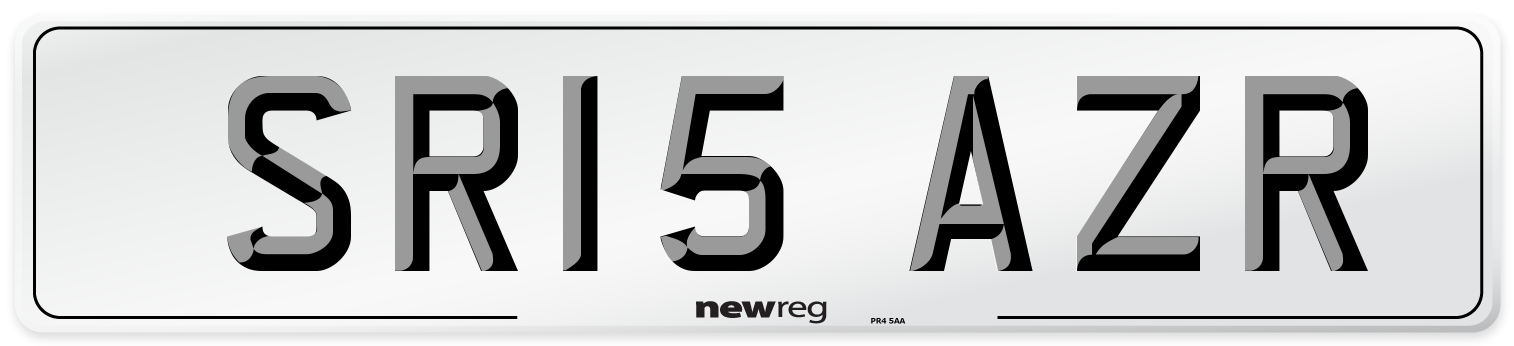 SR15 AZR Number Plate from New Reg